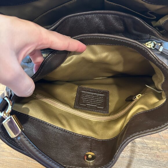 Coach Zebra Print Leather & Fabric Shoulder Bag – Brown/Beige (Excellent Conditi - Picture 7 of 10